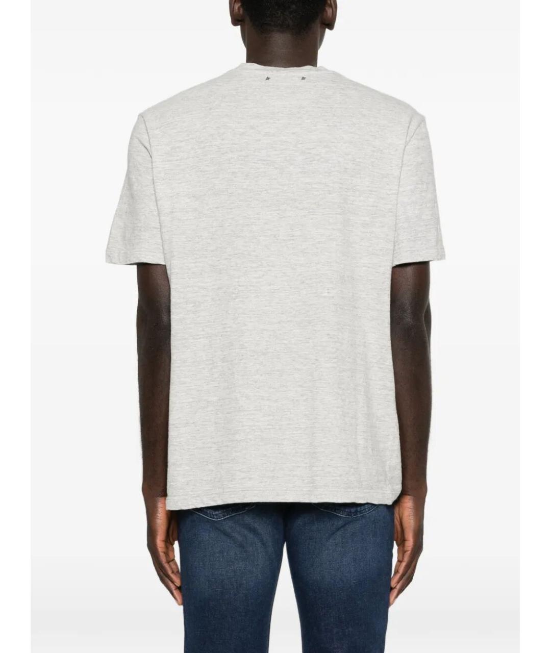 GOLDEN GOOSE DELUXE BRAND Серая хлопковая футболка, фото 5