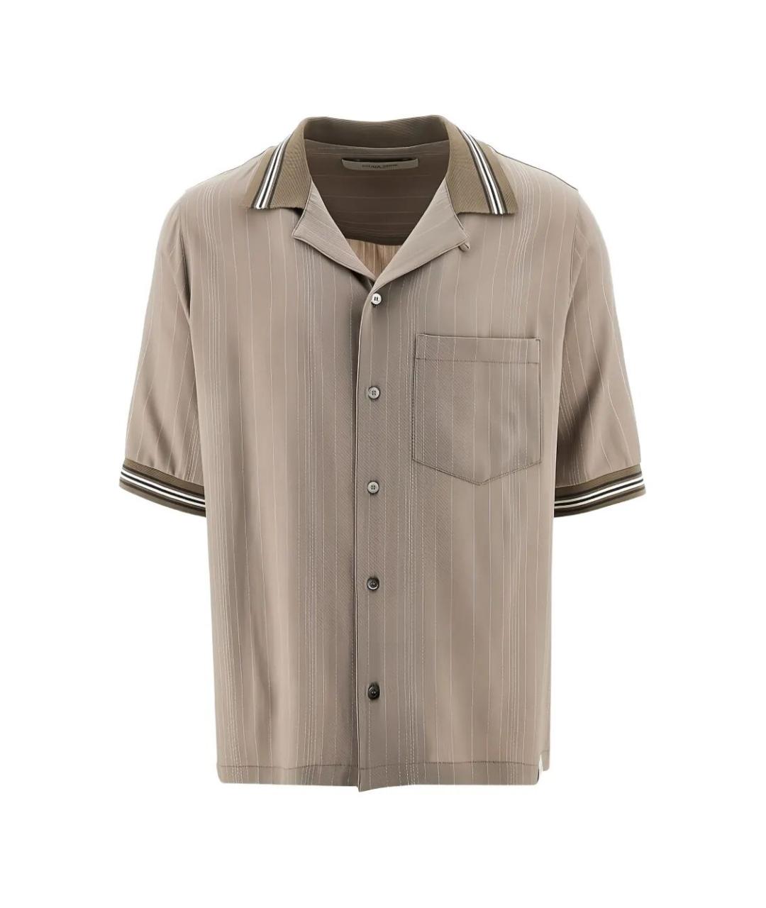 GOLDEN GOOSE DELUXE BRAND Бежевая шерстяная кэжуал рубашка, фото 1