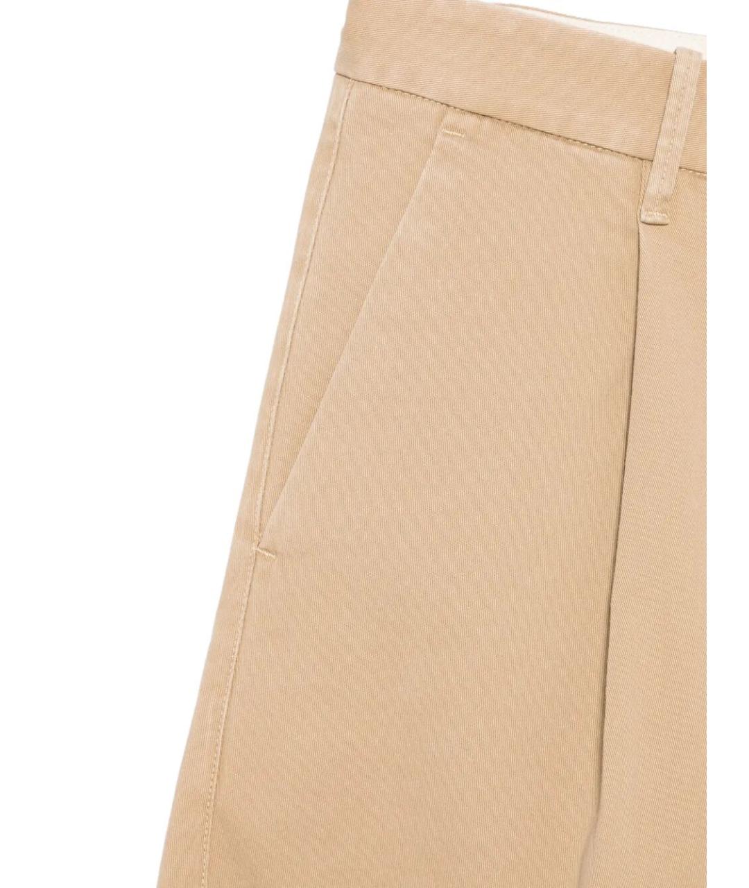 NINE IN THE MORNING Бежевые хлопковые прямые брюки, фото 3