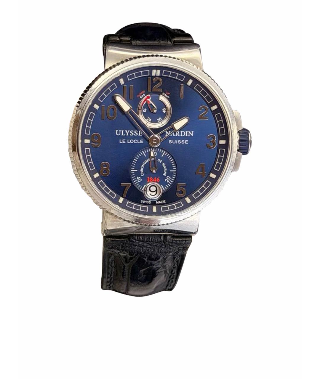 Ulysse Nardin Синие стальные часы, фото 6