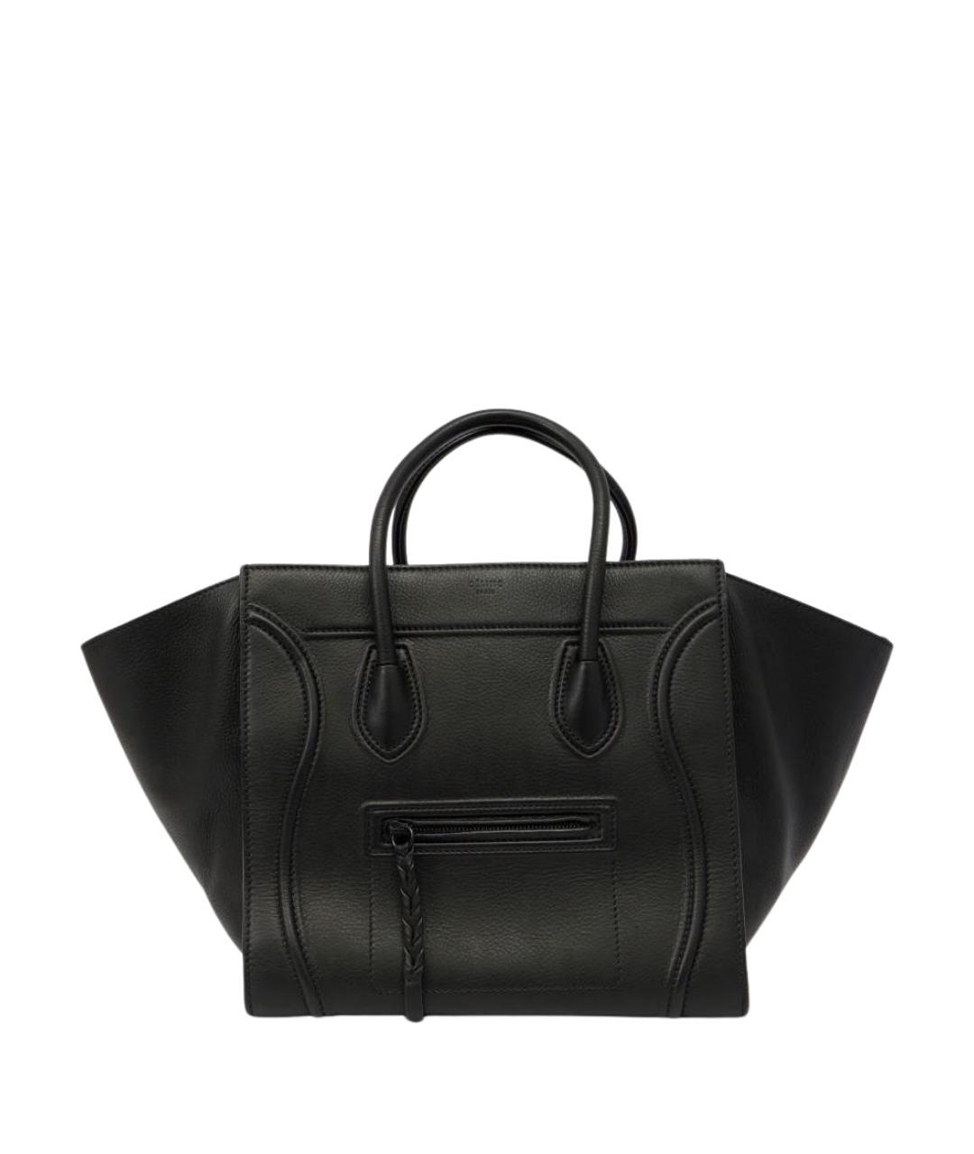 CELINE Черная кожаная сумка тоут, фото 1