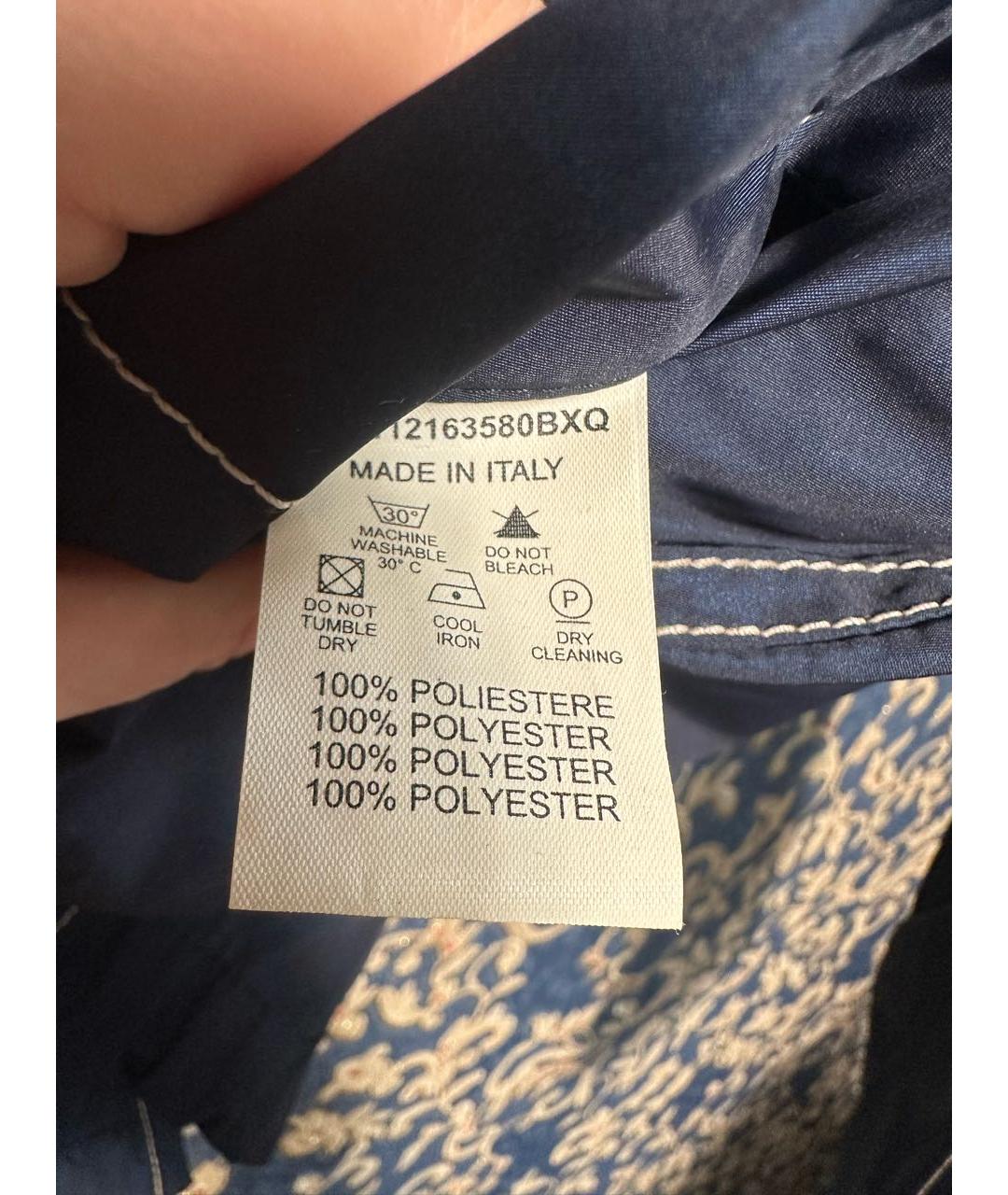 FAY Синяя полиэстеровая куртка, фото 5