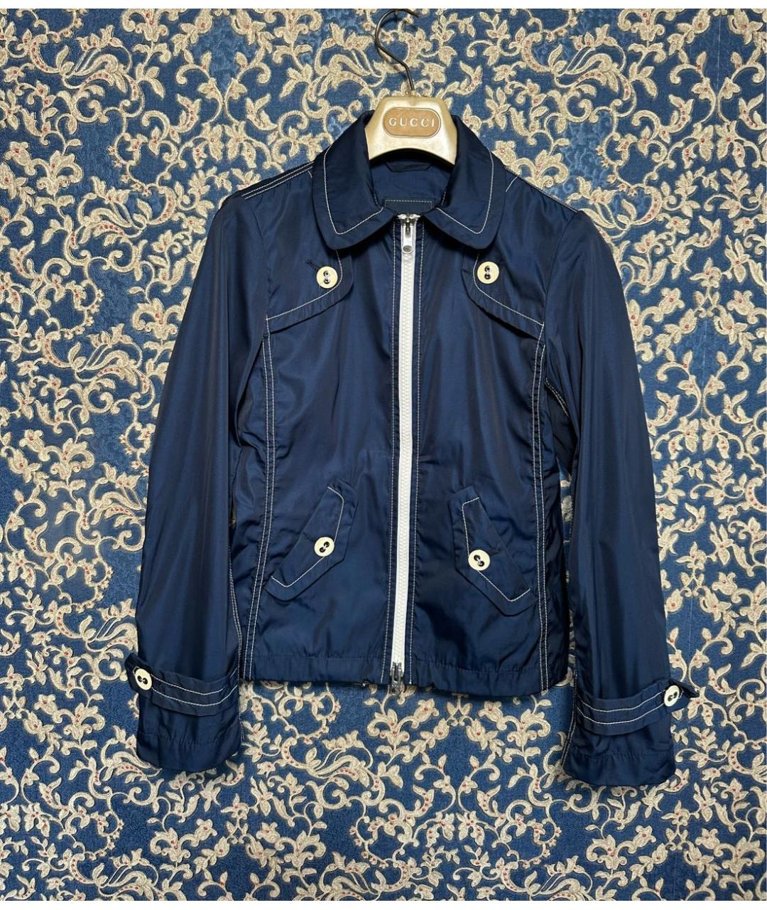 FAY Синяя полиэстеровая куртка, фото 3