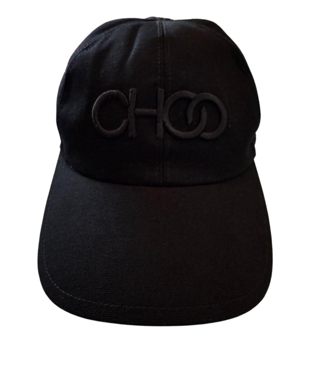 JIMMY CHOO Черная хлопковая кепка, фото 1