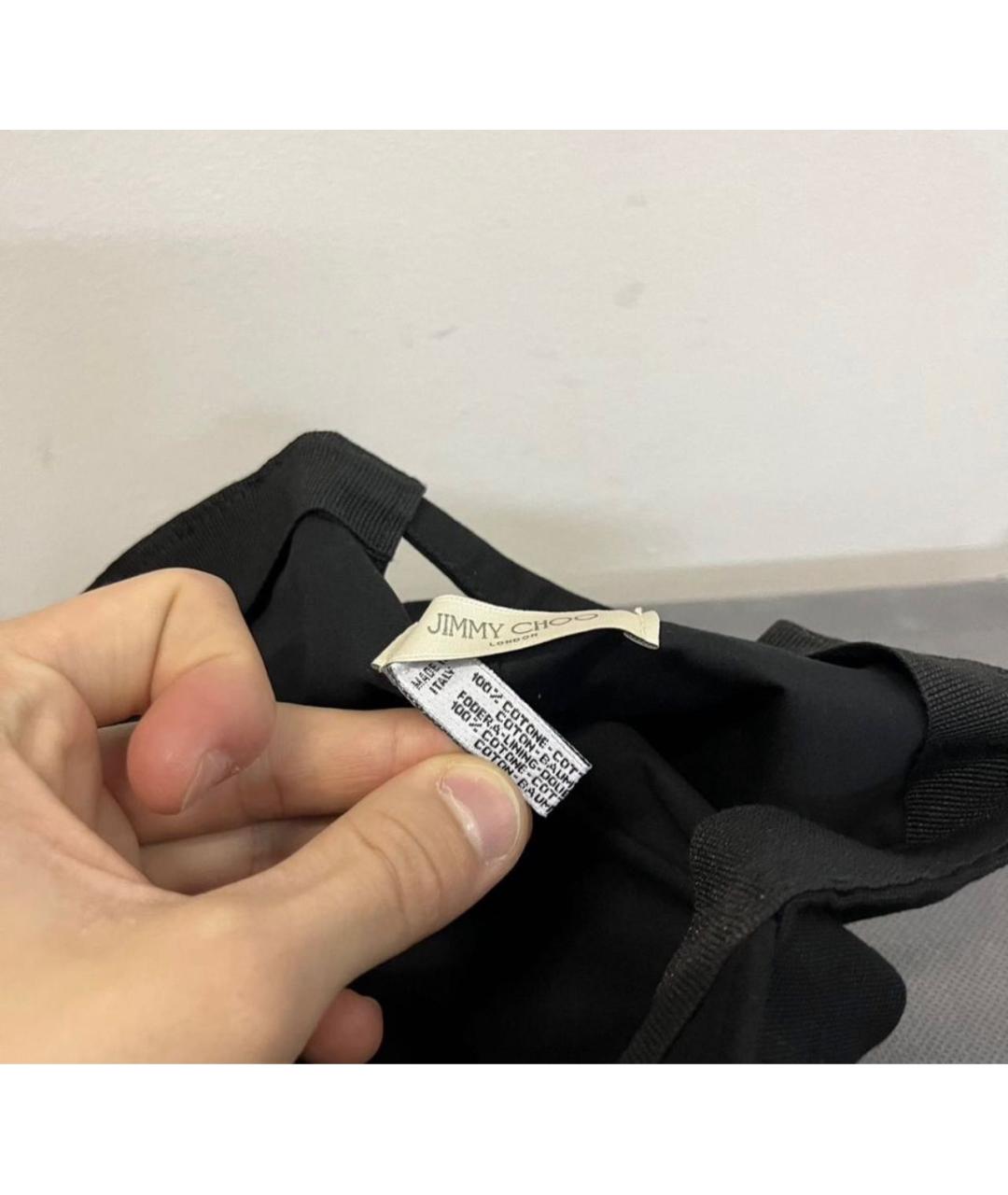 JIMMY CHOO Черная хлопковая кепка, фото 6
