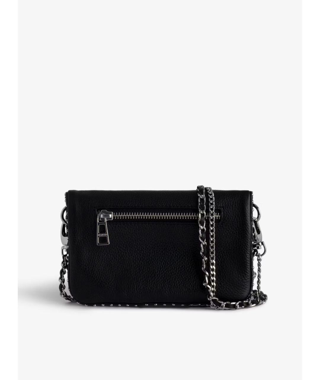 ZADIG & VOLTAIRE Черная кожаная сумка через плечо, фото 4