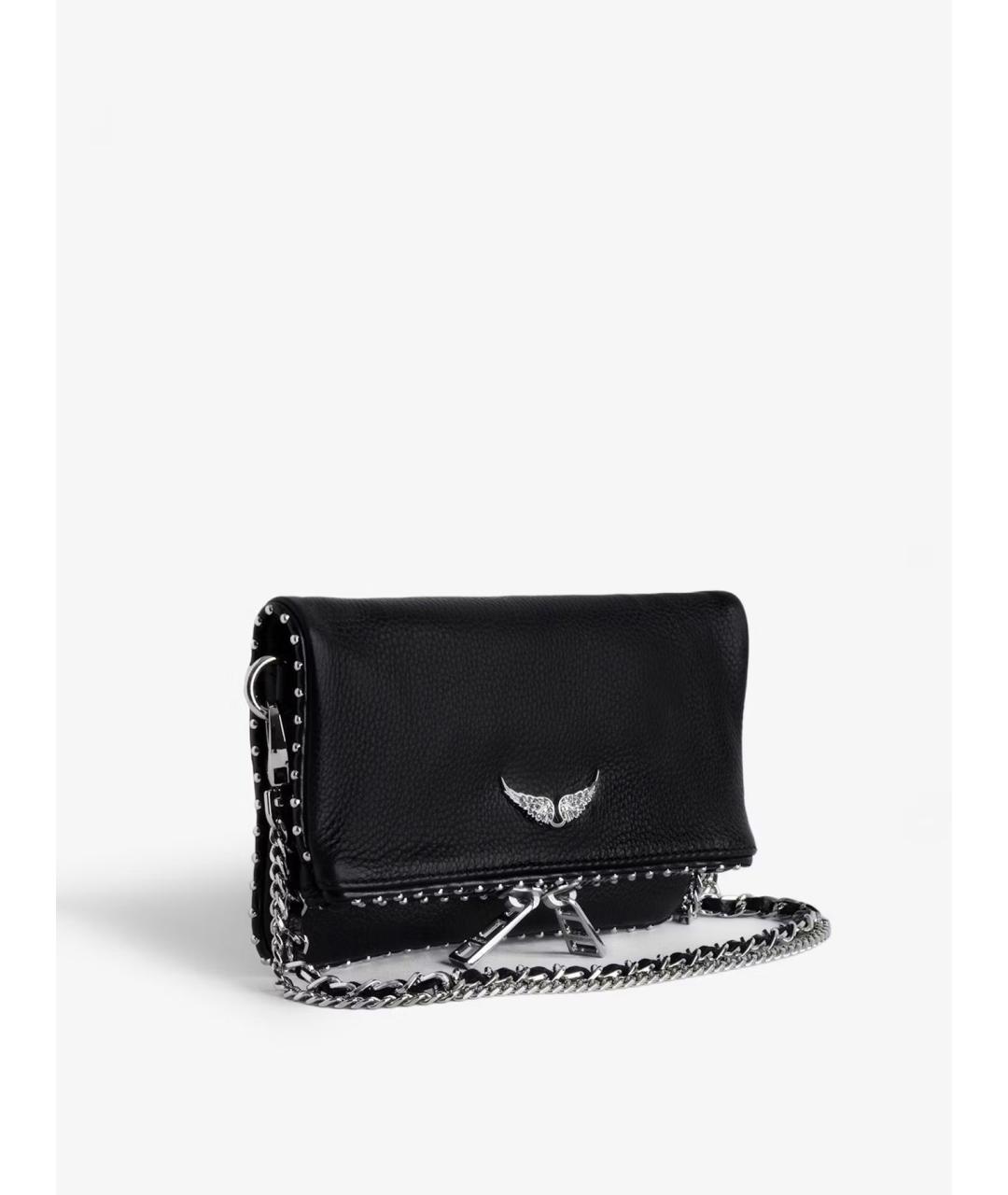 ZADIG & VOLTAIRE Черная кожаная сумка через плечо, фото 3