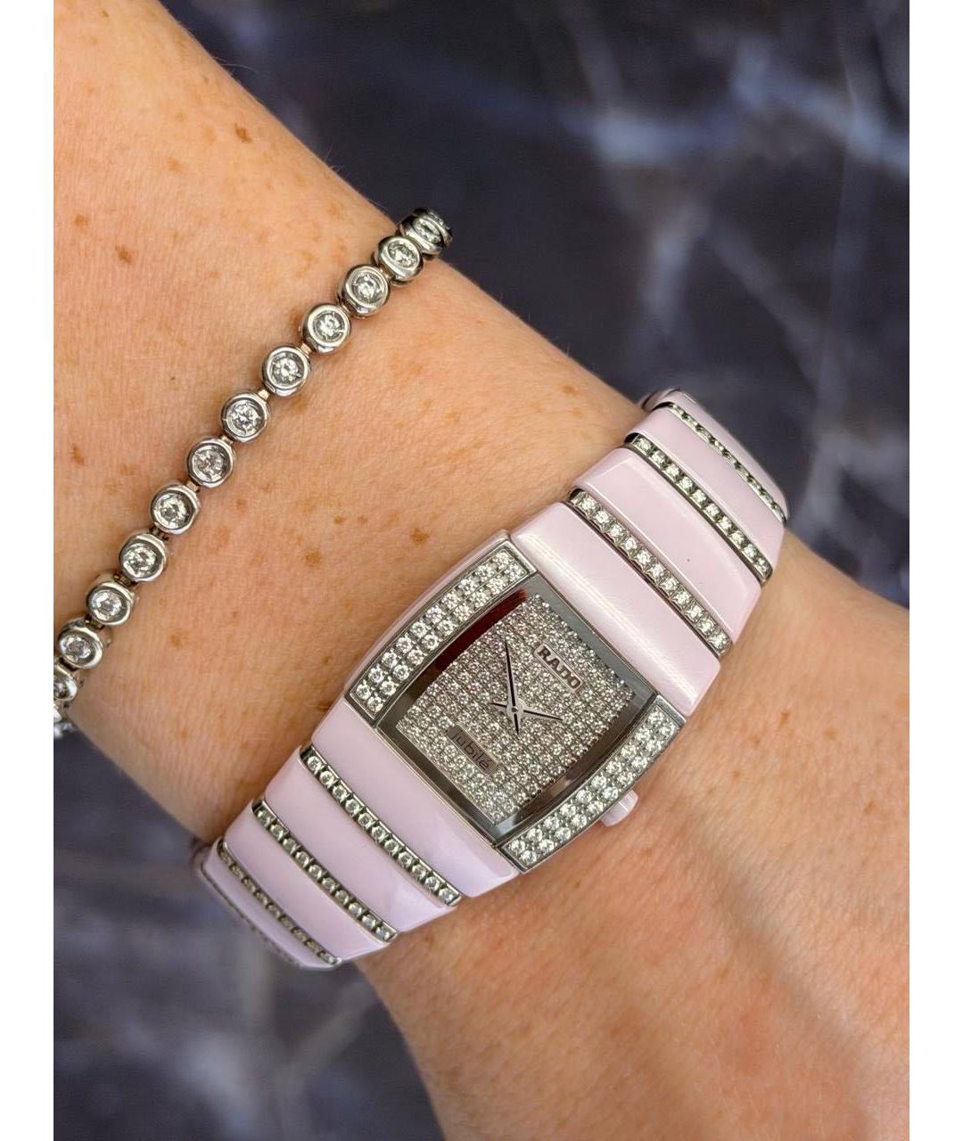 RADO Розовые керамические часы, фото 6