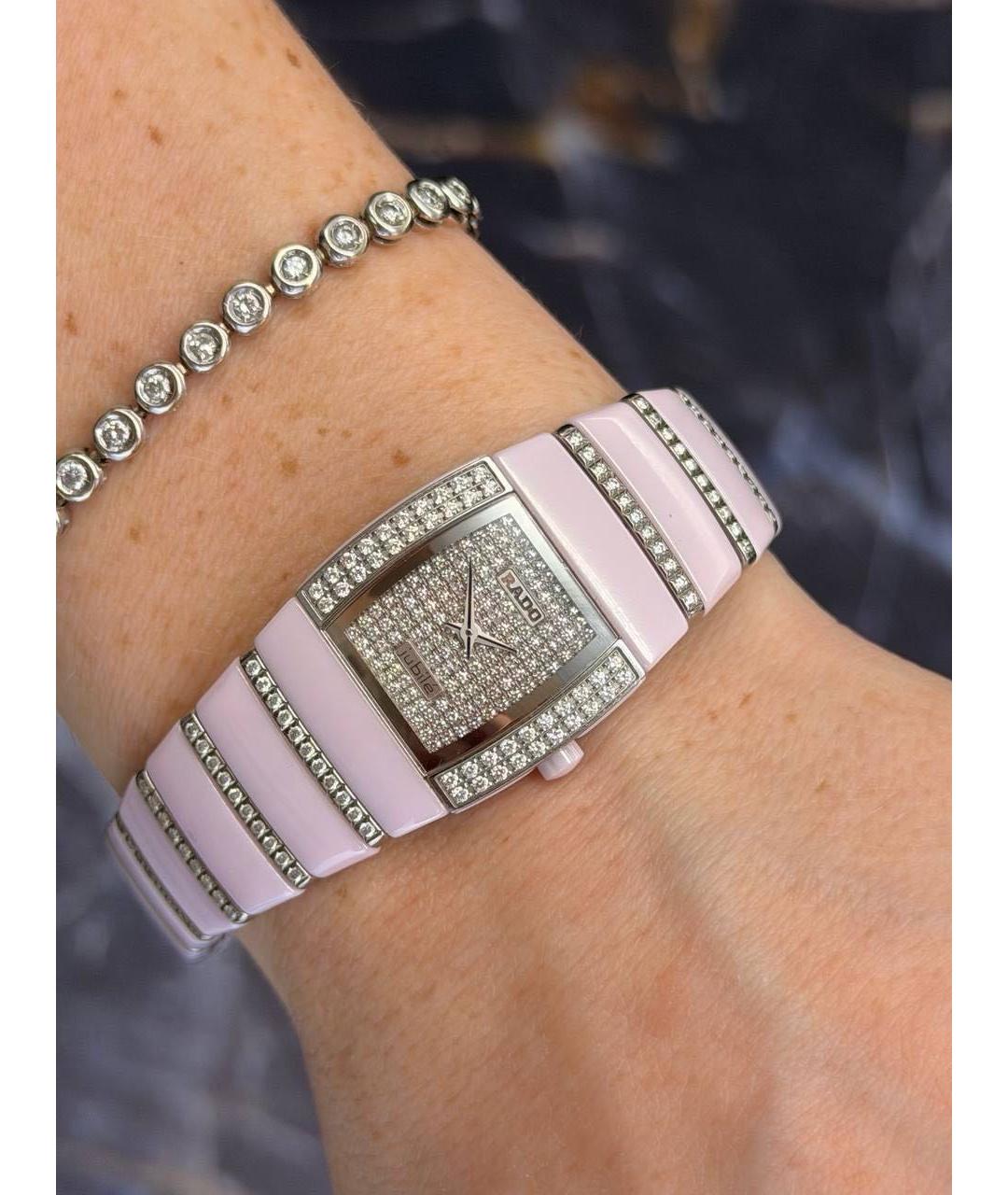 RADO Розовые керамические часы, фото 8