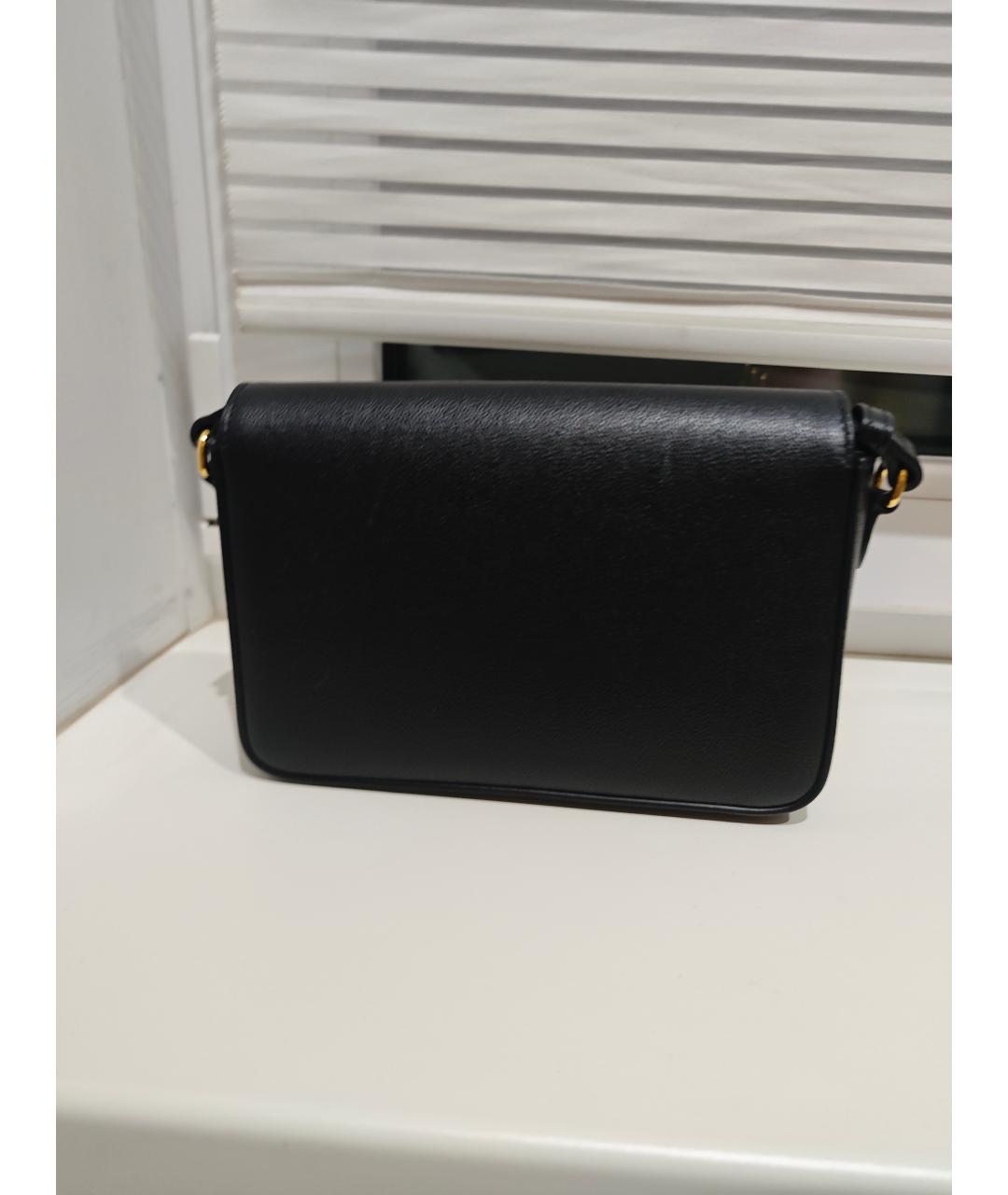 BURBERRY Черная кожаная сумка через плечо, фото 3