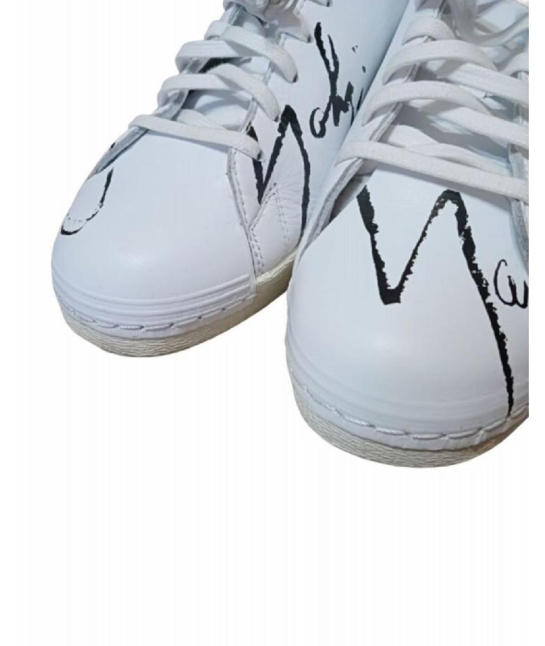 Y-3 Белые кожаные низкие кроссовки / кеды, фото 2