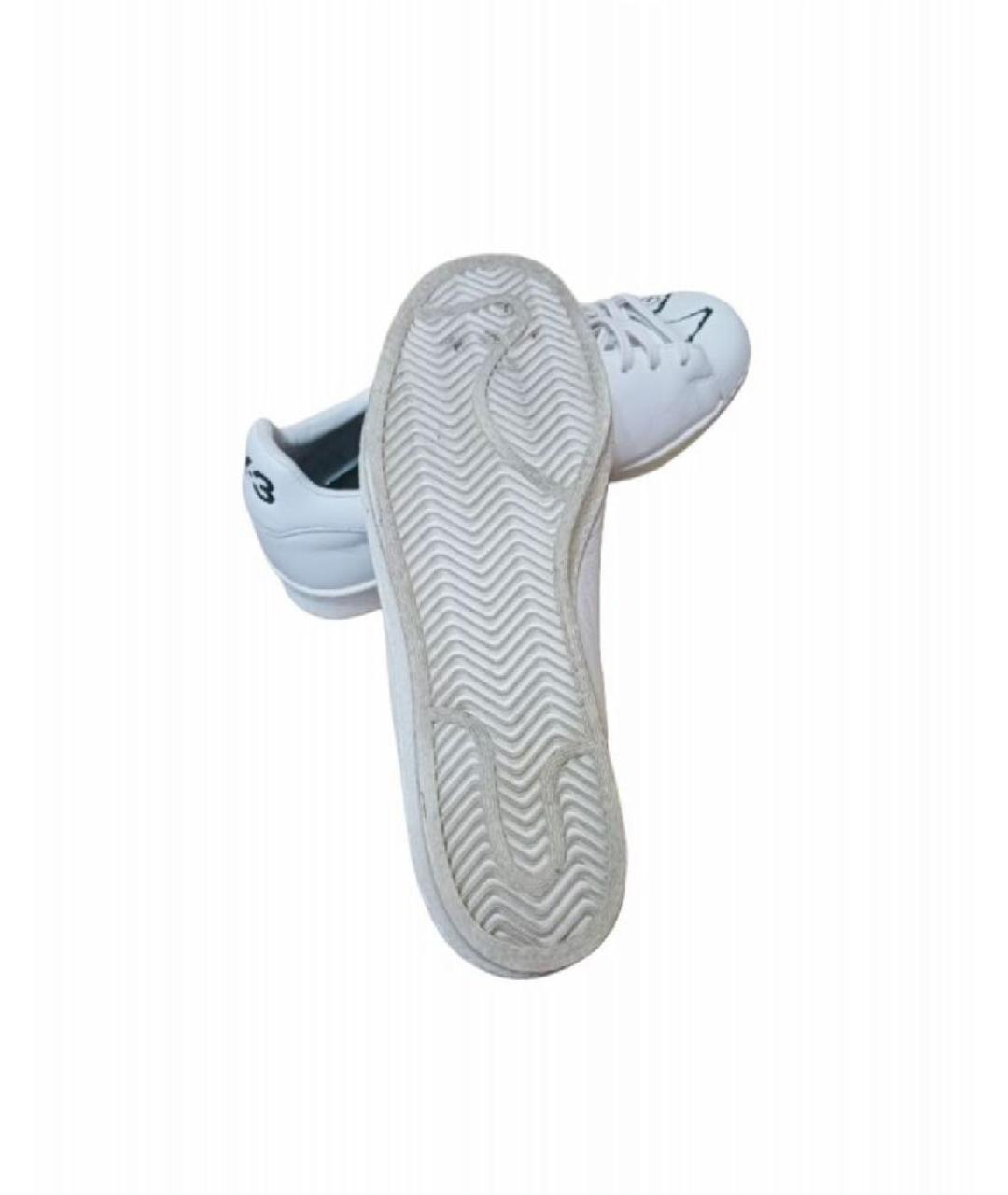 Y-3 Белые кожаные низкие кроссовки / кеды, фото 4