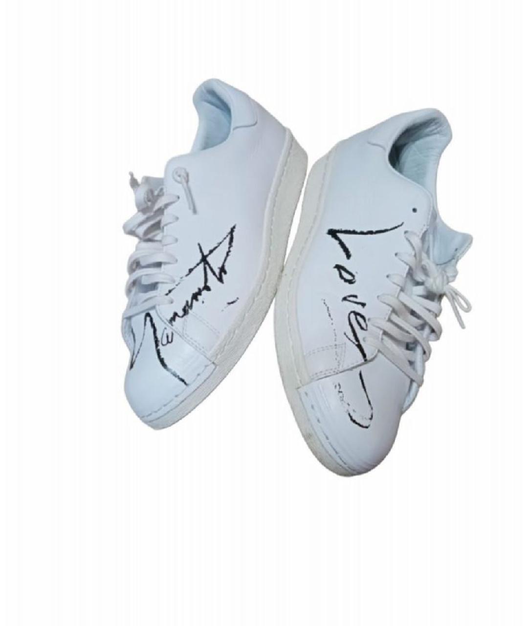 Y-3 Белые кожаные низкие кроссовки / кеды, фото 7