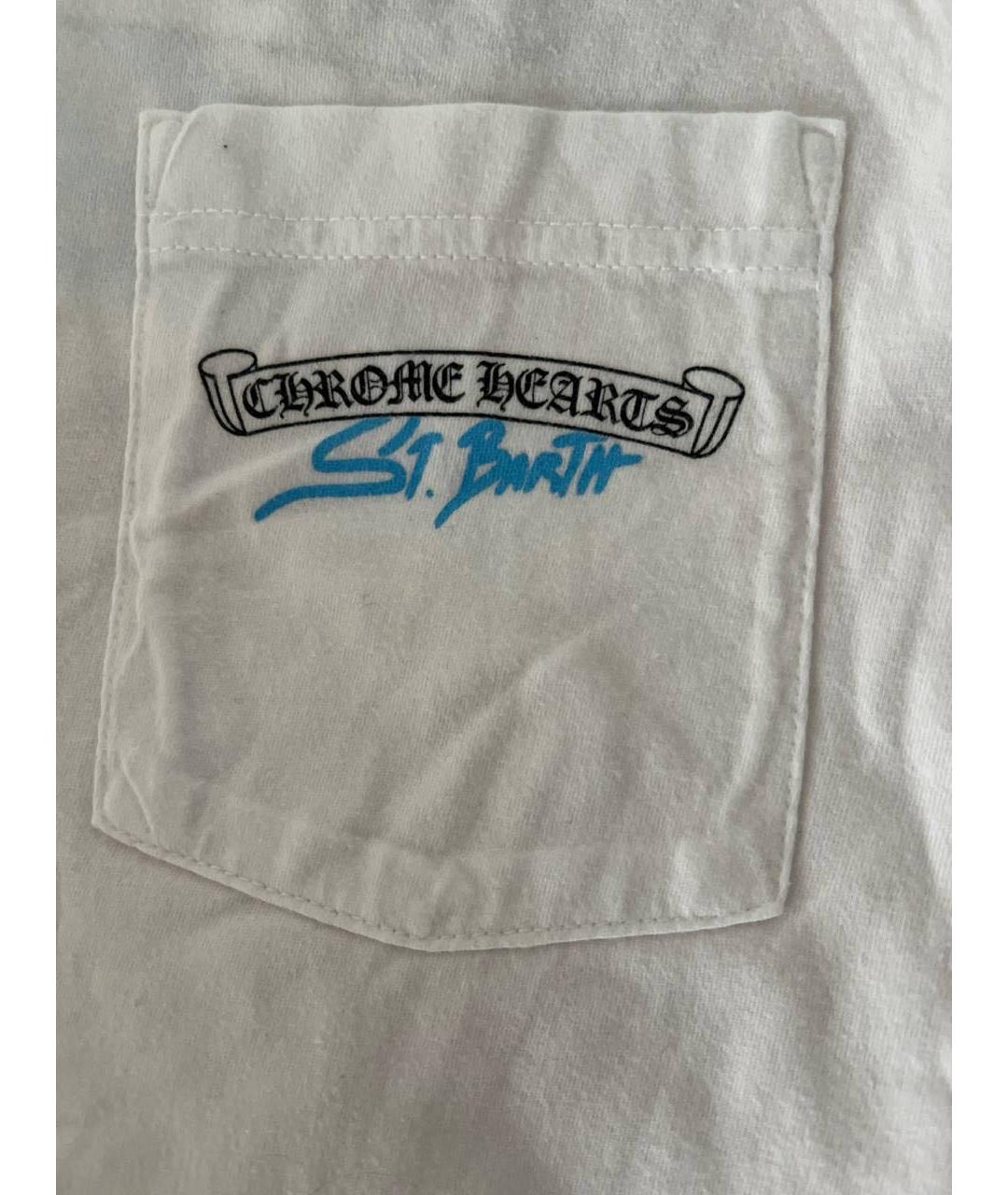 CHROME HEARTS Белая хлопковая футболка, фото 5