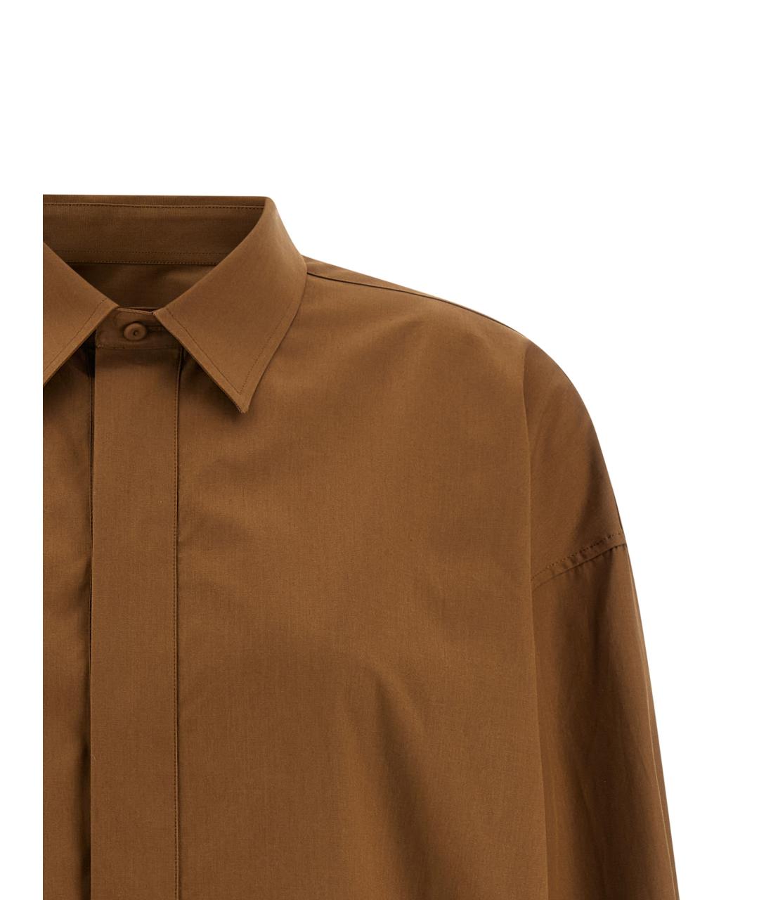 ARMARIUM Коричневая хлопковая рубашка, фото 3