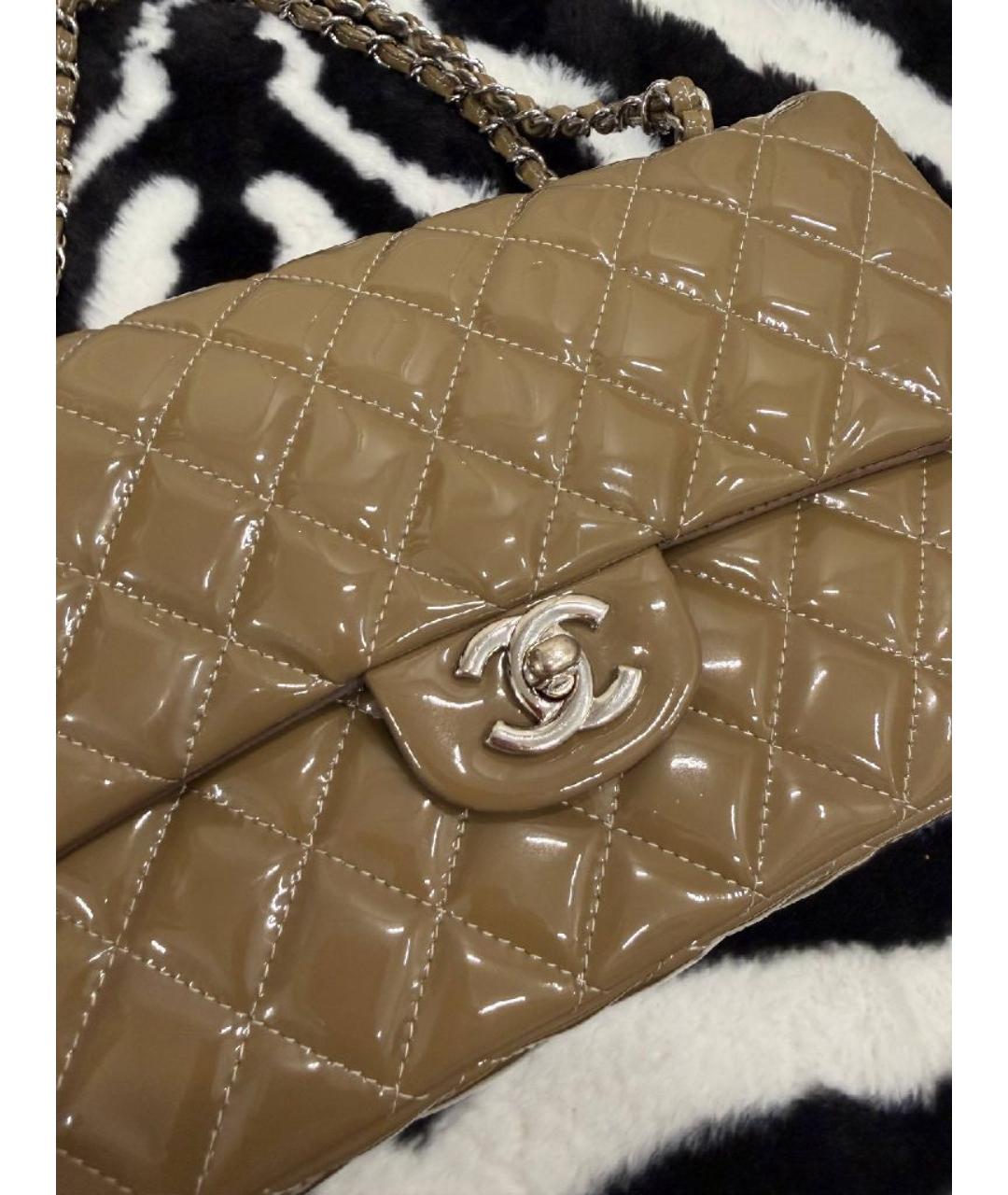 CHANEL Хаки кожаная сумка через плечо, фото 8