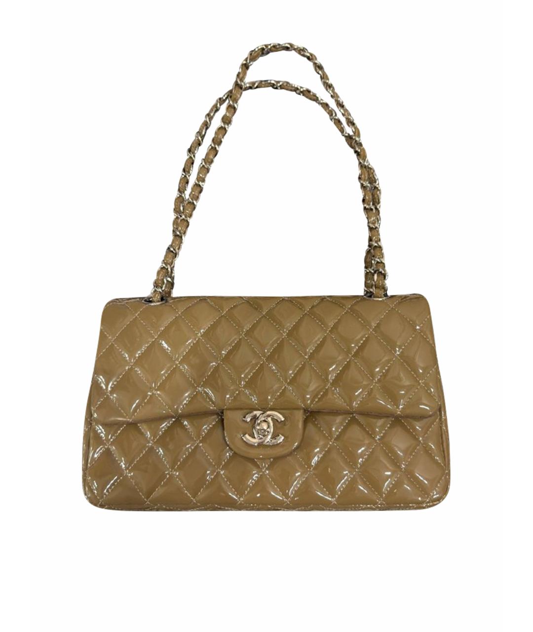 CHANEL Хаки кожаная сумка через плечо, фото 1