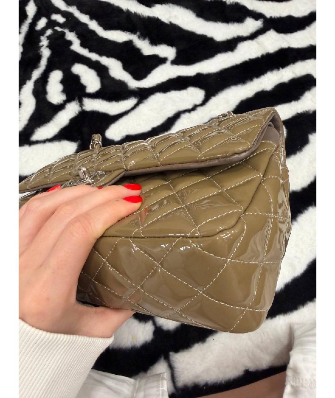 CHANEL Хаки кожаная сумка через плечо, фото 6