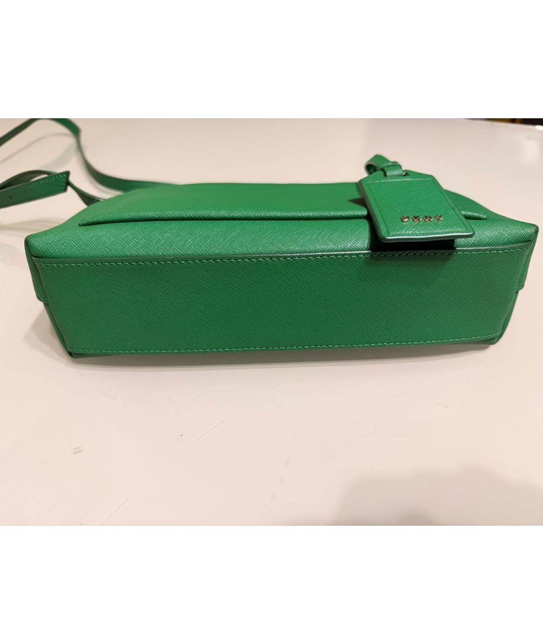 DKNY Зеленая кожаная сумка через плечо, фото 5