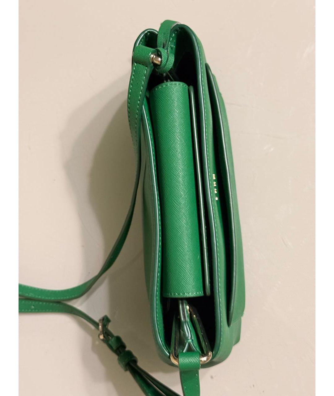 DKNY Зеленая кожаная сумка через плечо, фото 4