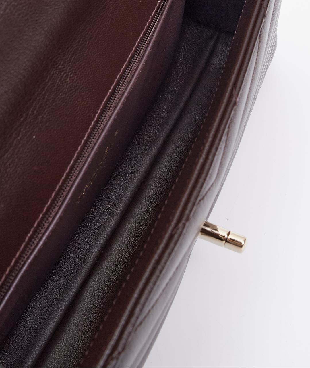 CHANEL Коричневая кожаная сумка через плечо, фото 6