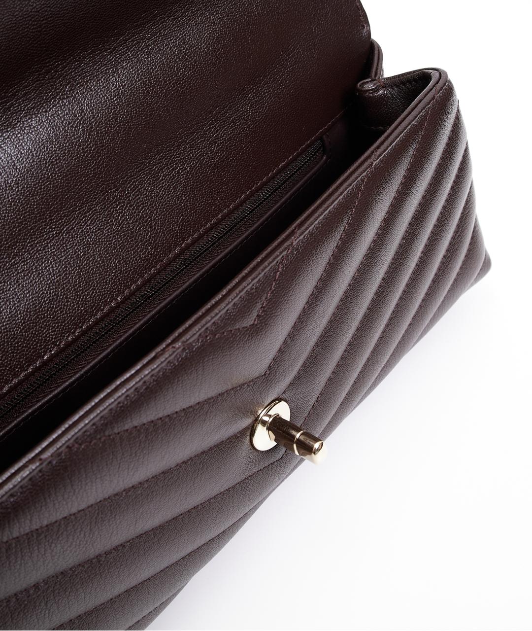 CHANEL Коричневая кожаная сумка через плечо, фото 7