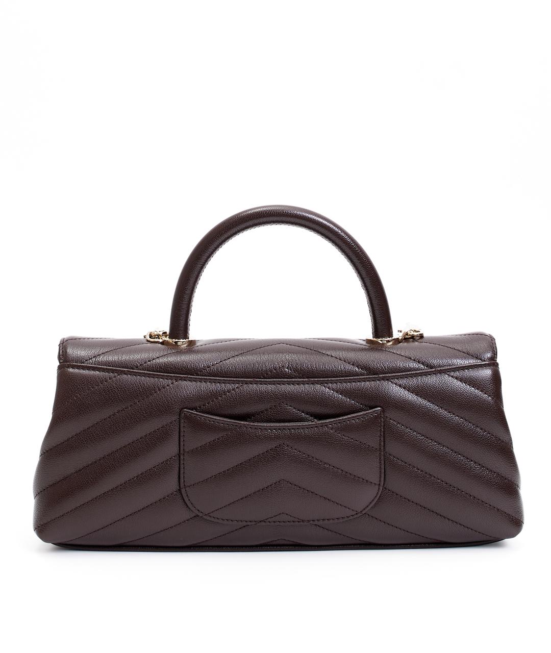 CHANEL Коричневая кожаная сумка через плечо, фото 4