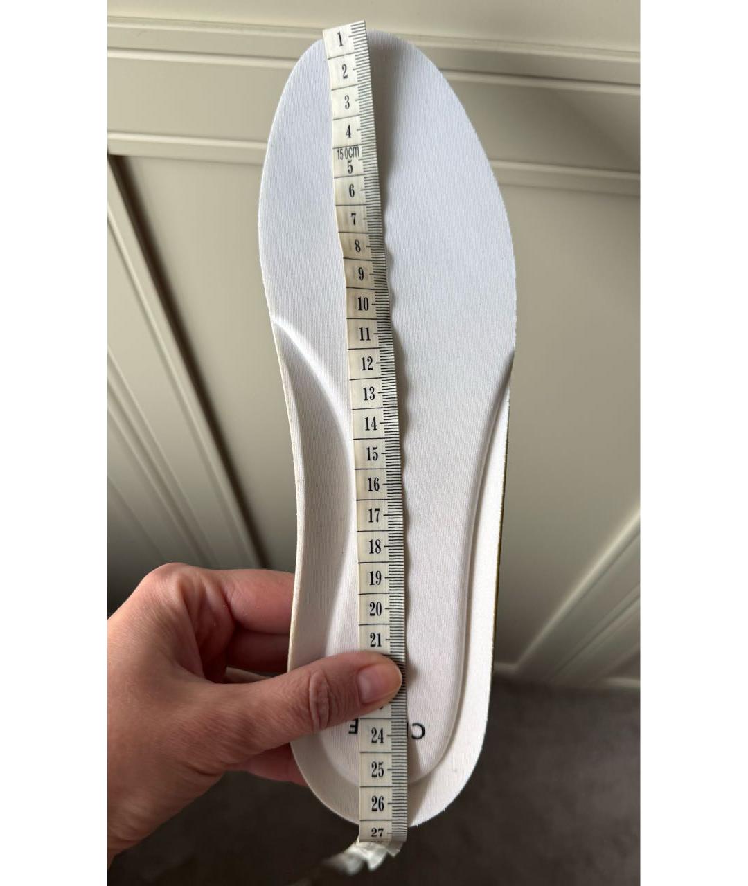 CELINE Бежевые текстильные кроссовки, фото 7