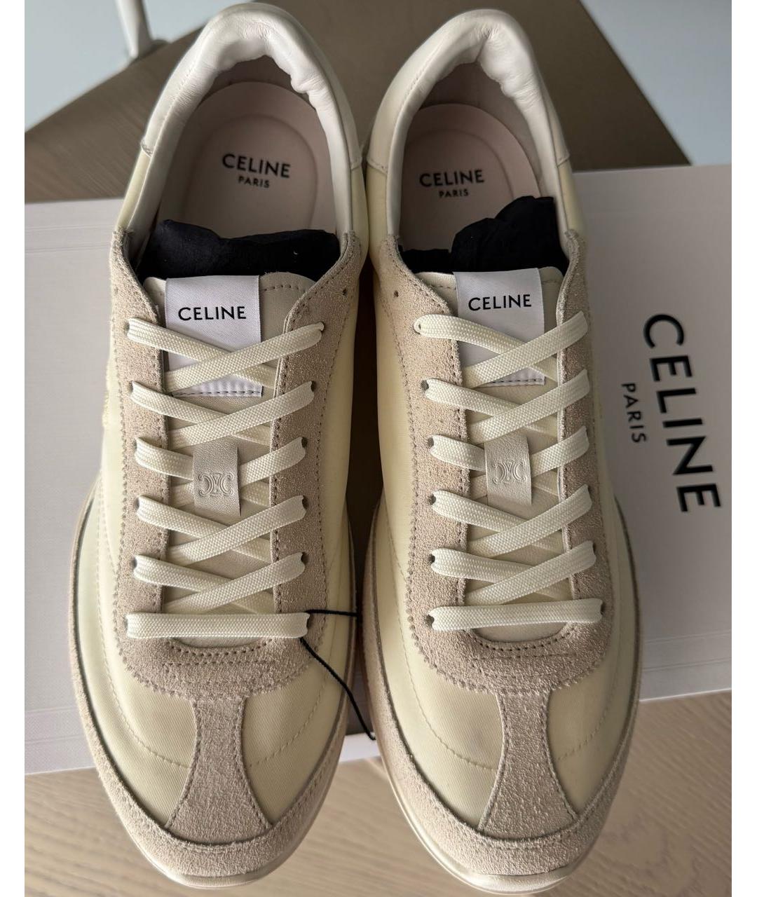CELINE Бежевые текстильные кроссовки, фото 3