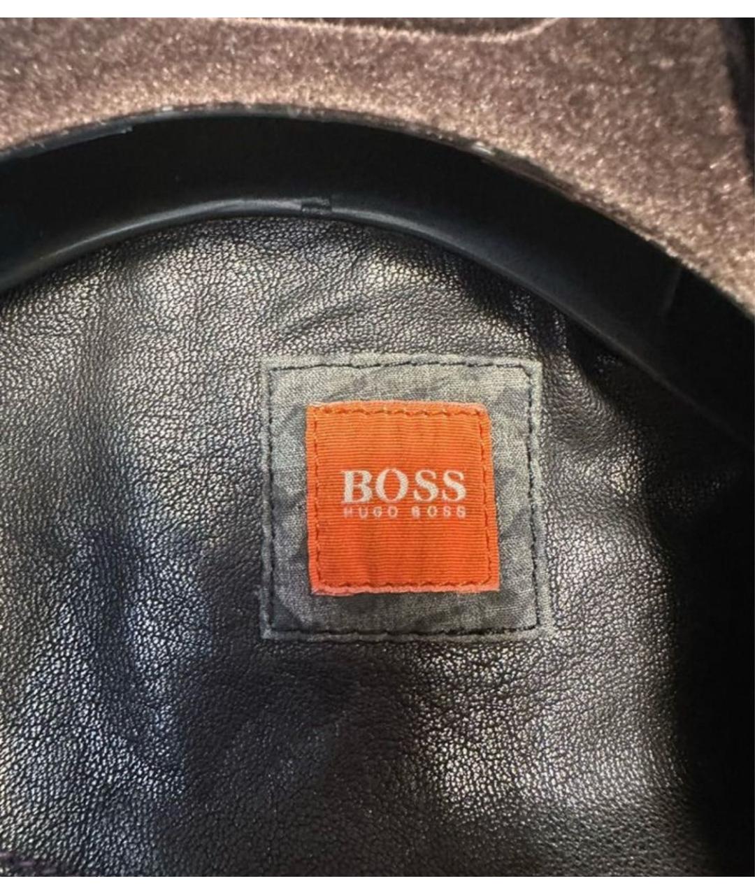 HUGO BOSS Черная кожаная куртка, фото 3
