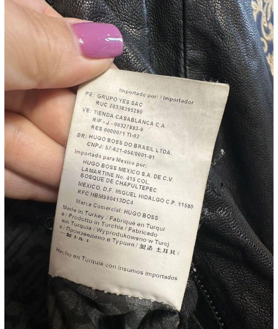 HUGO BOSS Черная кожаная куртка, фото 6