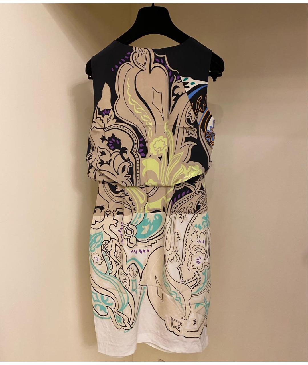 ETRO Мульти шелковое коктейльное платье, фото 7
