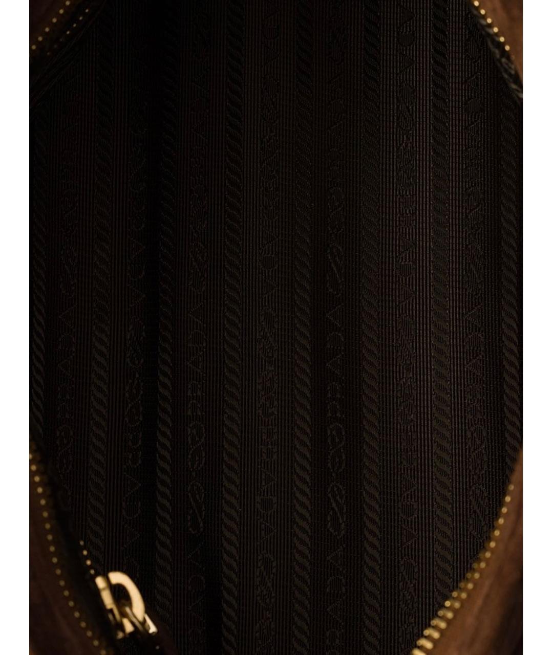 PRADA Коричневая замшевая сумка через плечо, фото 5