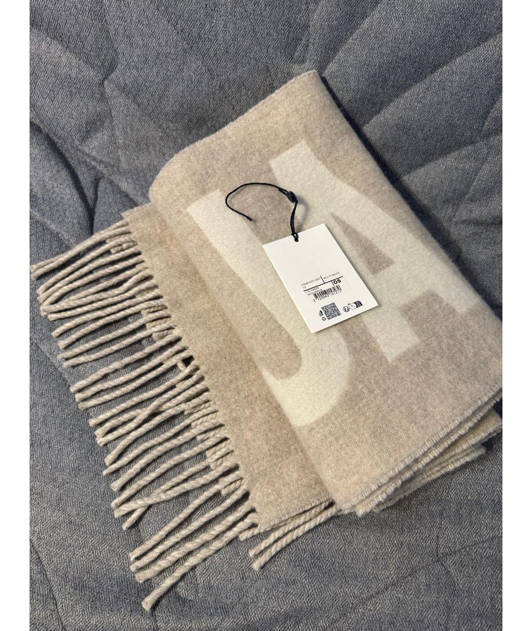 JACQUEMUS Бежевый шерстяной шарф, фото 2