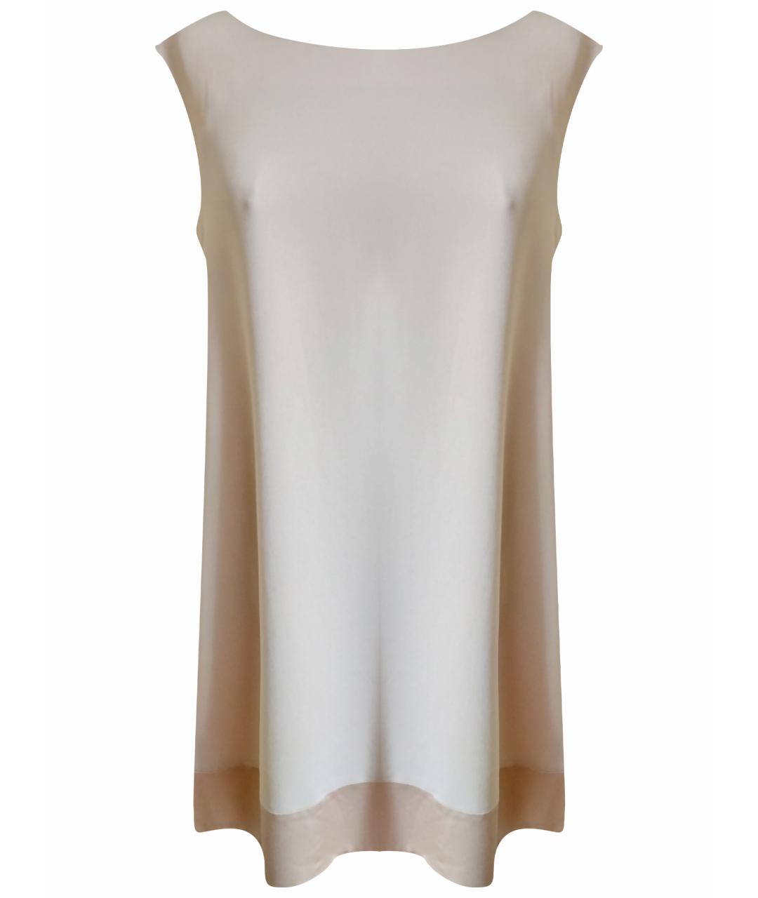 ANTONELLI FIRENZE Бежевое ацетатное коктейльное платье, фото 1