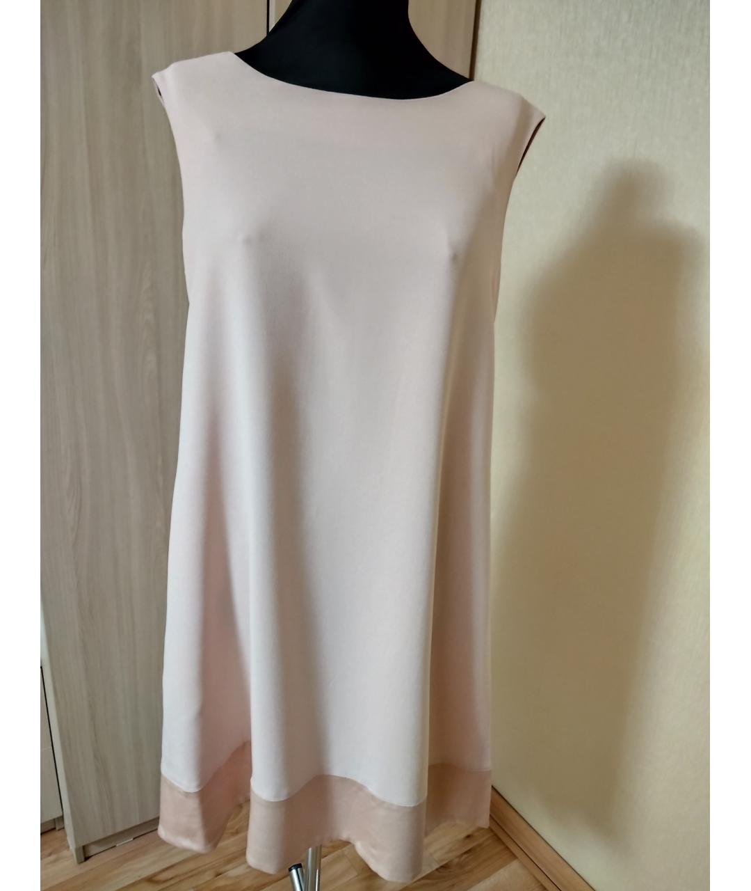 ANTONELLI FIRENZE Бежевое ацетатное коктейльное платье, фото 6