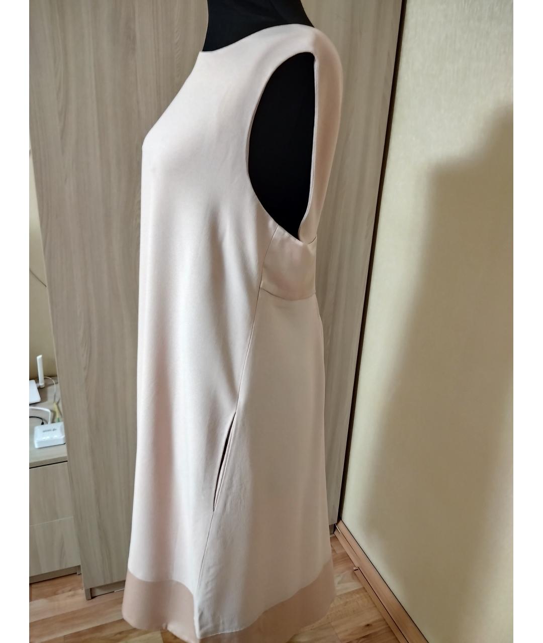 ANTONELLI FIRENZE Бежевое ацетатное коктейльное платье, фото 3