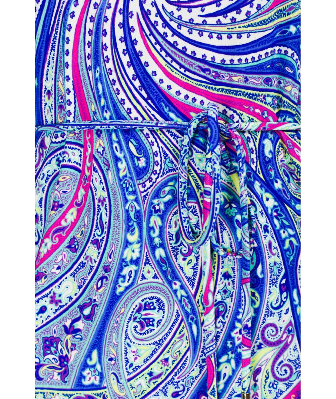 ETRO Голубое вискозное повседневное платье, фото 5