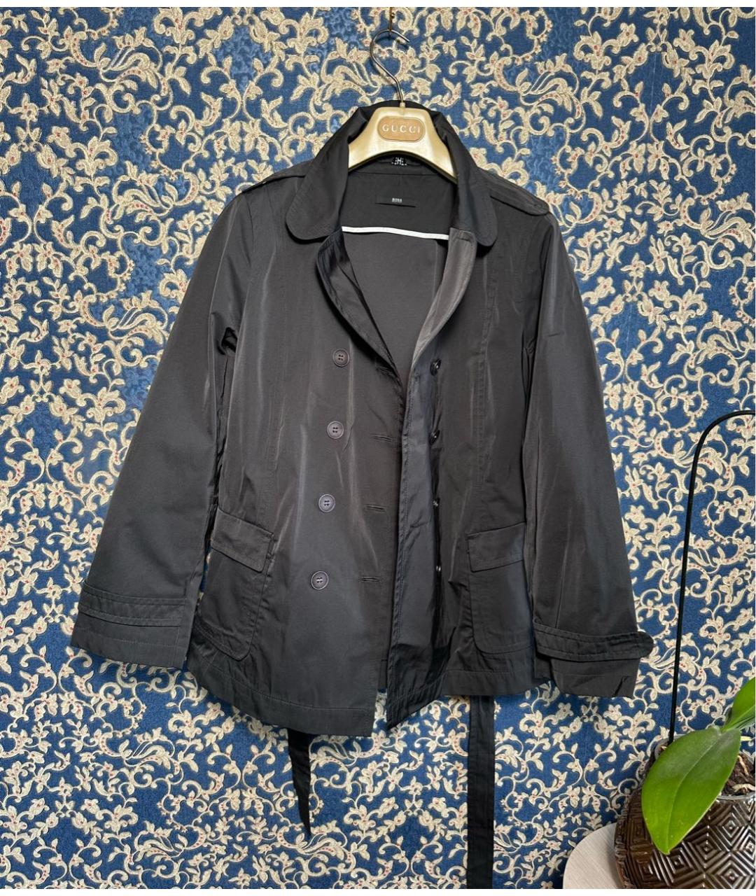 HUGO BOSS Коричневый хлопковый тренч/плащ, фото 7