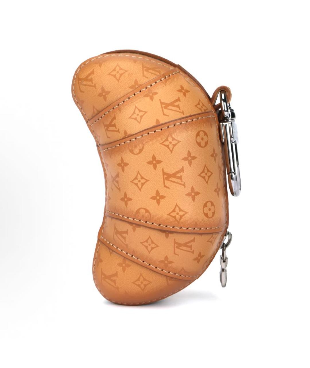 LOUIS VUITTON Бежевый кожаный кошелек, фото 4