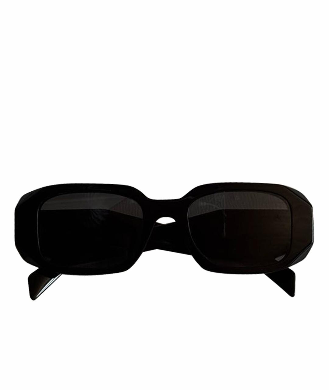 PRADA Черные пластиковые солнцезащитные очки, фото 1