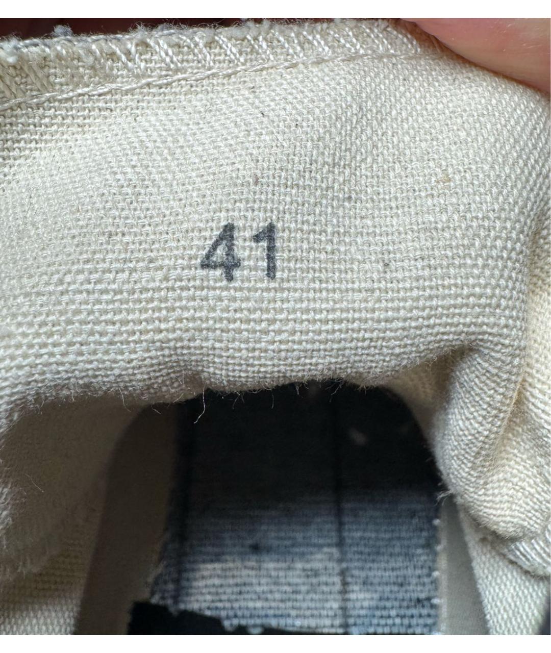 MAISON MARGIELA Черные текстильные высокие кроссовки / кеды, фото 4