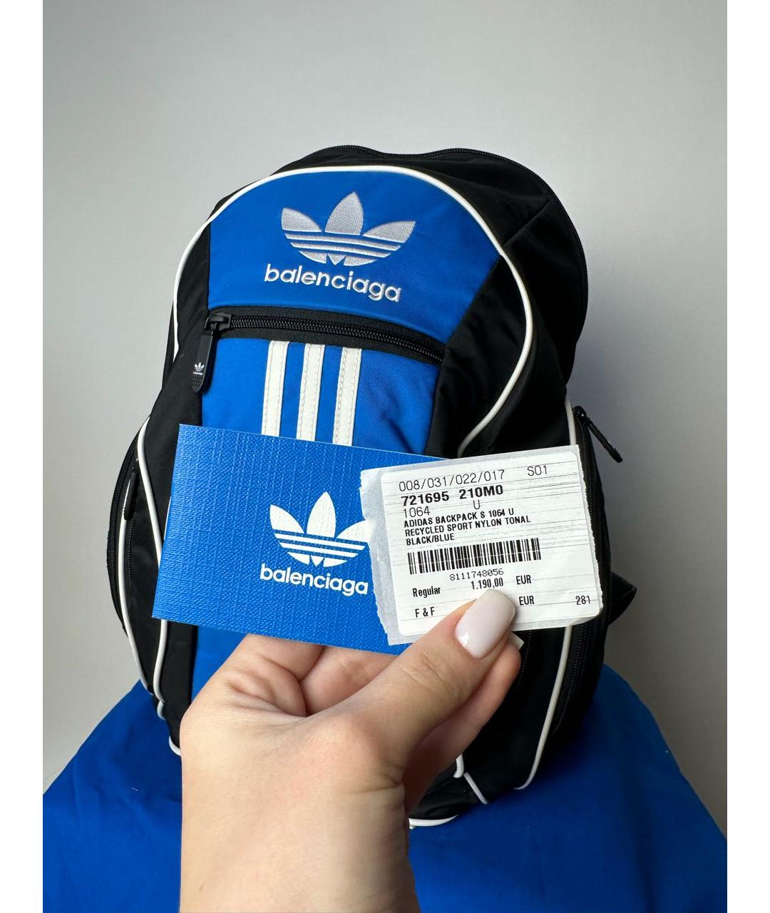 BALENCIAGA Черный синтетический рюкзак, фото 7