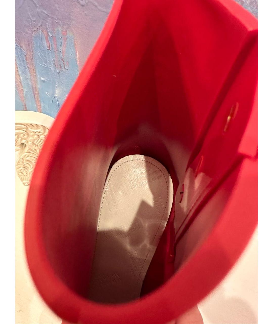 MAISON MARGIELA Красные резиновые ботильоны, фото 3