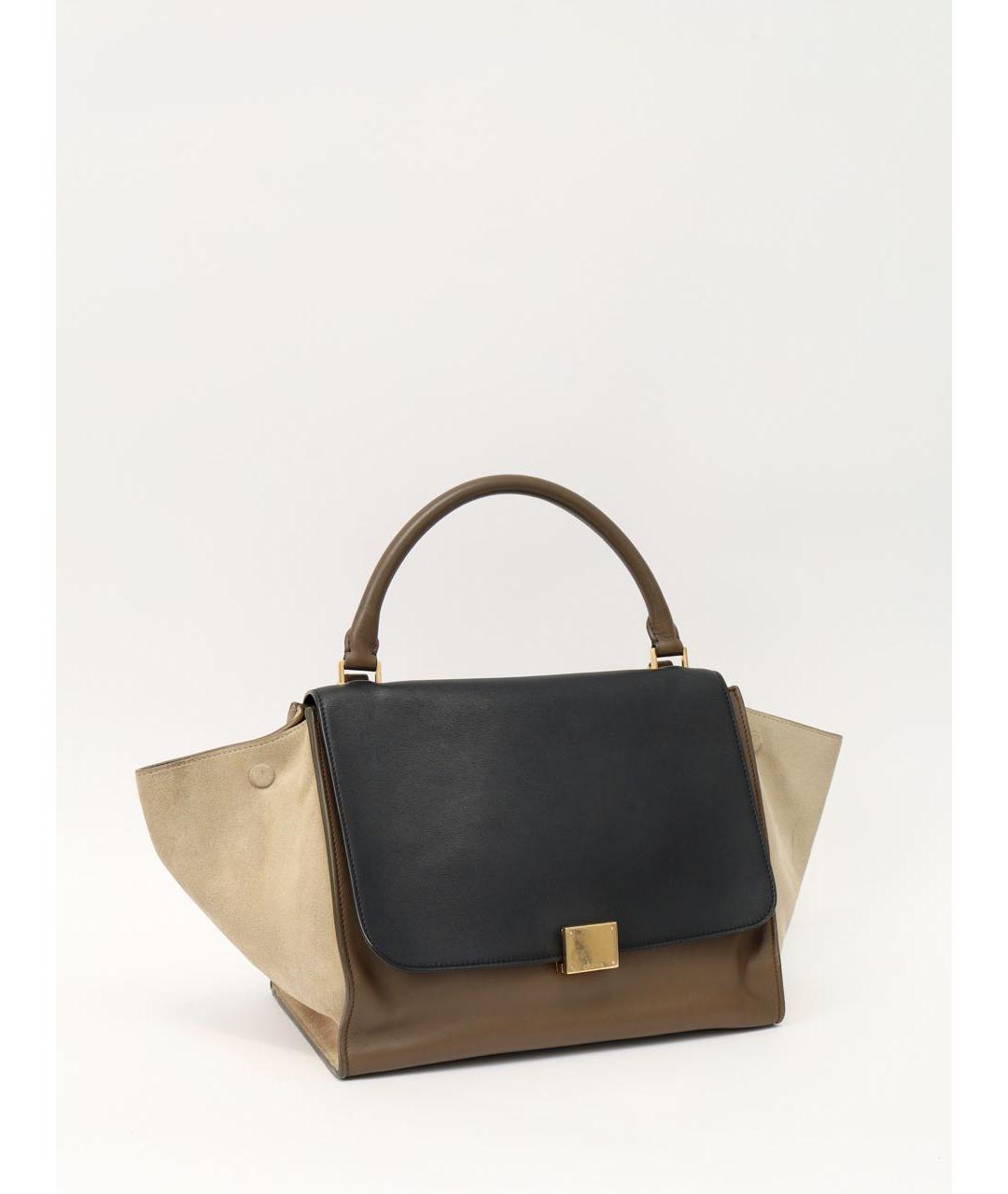 CELINE Коричневая кожаная сумка тоут, фото 2