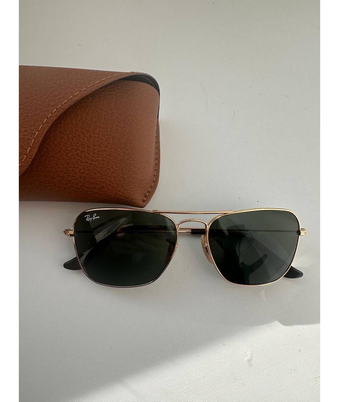 RAY BAN Черные металлические солнцезащитные очки, фото 5