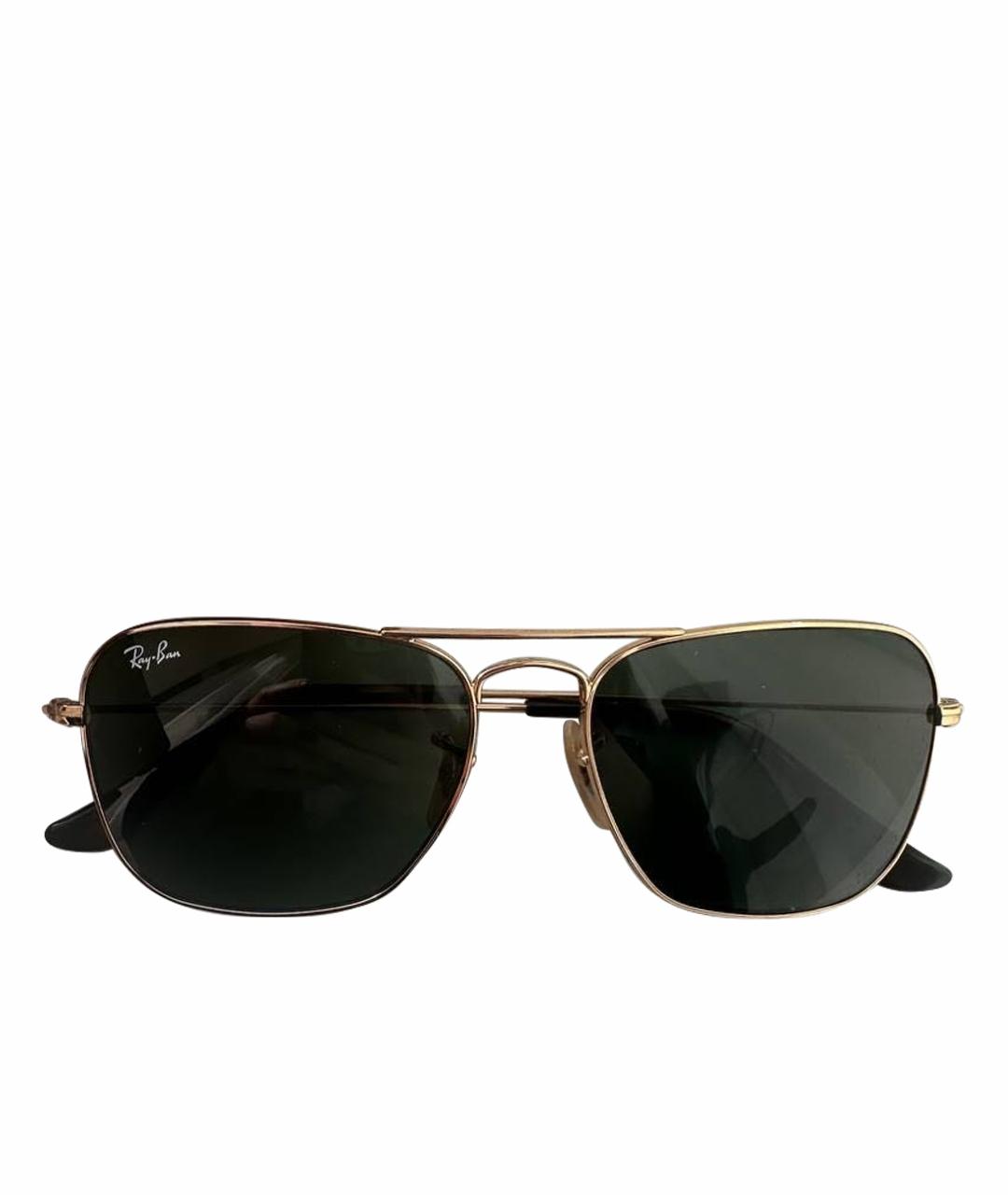 RAY BAN Черные металлические солнцезащитные очки, фото 1