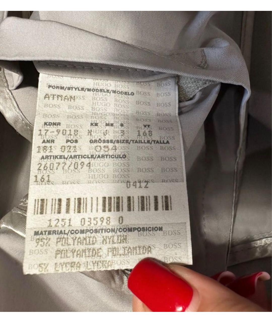 HUGO BOSS Серая полиамидовая куртка, фото 7