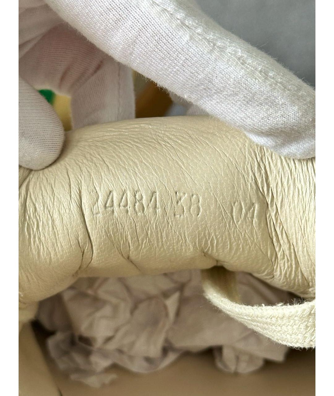 GUCCI Желтые кожаные кеды, фото 5