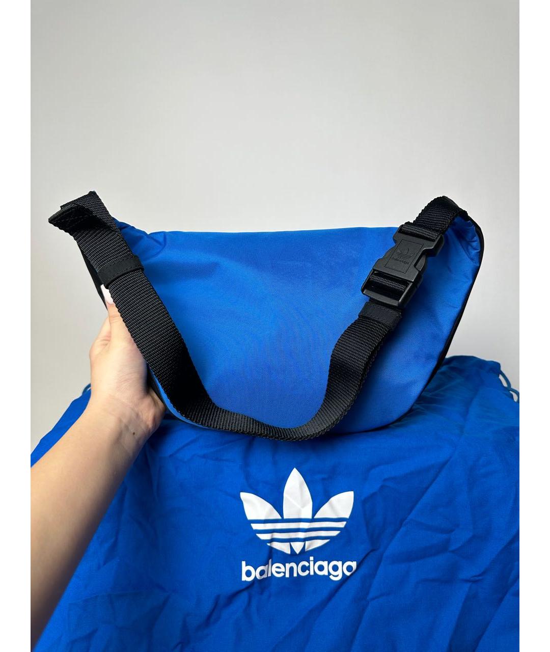 BALENCIAGA Черная синтетическая поясная сумка, фото 5
